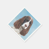 Engelstalige spaniel-schilderkunst servet (Hoek)