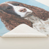 Engelstalige spaniel-schilderkunst sherpa deken (3/4)