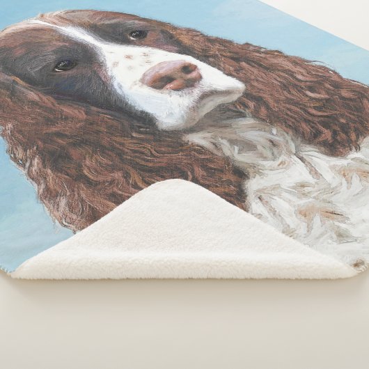 Engelstalige spaniel-schilderkunst sherpa deken (3/4)