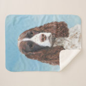 Engelstalige spaniel-schilderkunst sherpa deken (Voorkant (horizontaal))