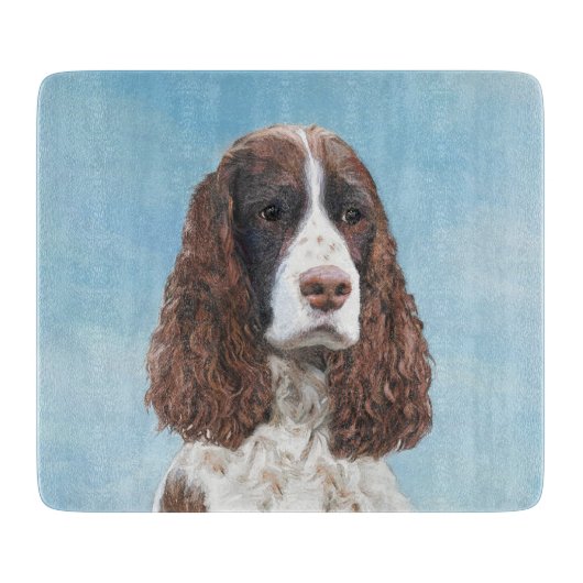 Engelstalige spaniel-schilderkunst snijplank (Voorkant)