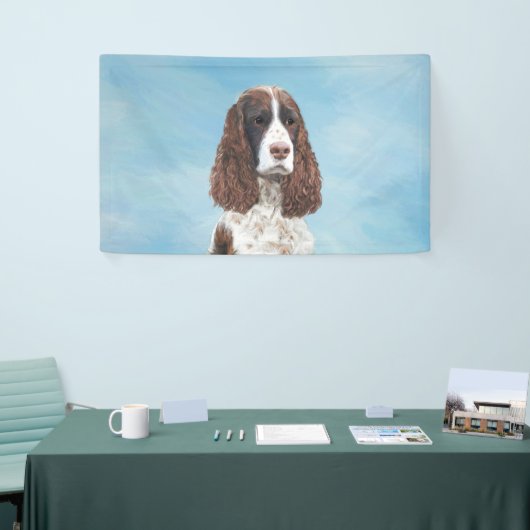 Engelstalige spaniel-schilderkunst spandoek (Beurs)