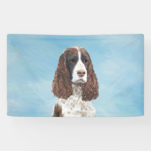 Engelstalige spaniel-schilderkunst spandoek
