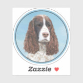 Engelstalige spaniel-schilderkunst sticker (Vel)