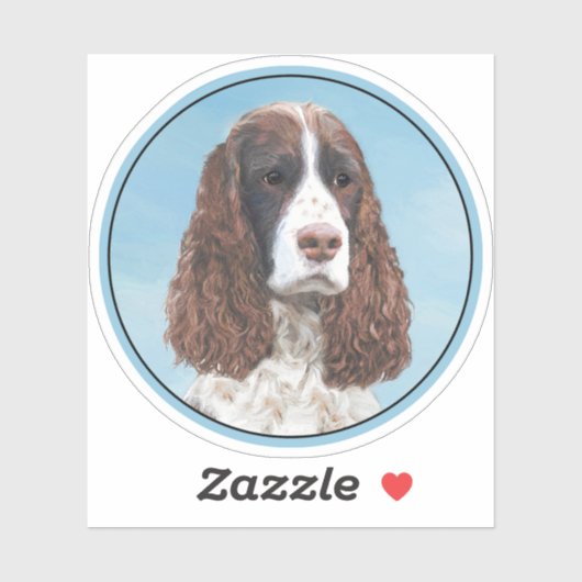 Engelstalige spaniel-schilderkunst sticker (Vel)