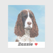 Engelstalige spaniel-schilderkunst sticker (Vel)