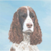 Engelstalige spaniel-schilderkunst sticker (Voorkant)