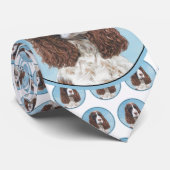 Engelstalige spaniel-schilderkunst stropdas (Opgerold)