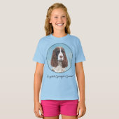 Engelstalige spaniel-schilderkunst t-shirt (Voorkant volledig)