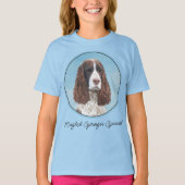 Engelstalige spaniel-schilderkunst t-shirt (Voorkant)