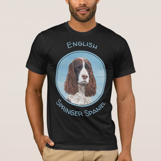 Engelstalige spaniel-schilderkunst t-shirt (Voorkant)