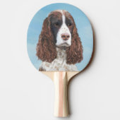 Engelstalige spaniel-schilderkunst tafeltennisbatje (Achterkant)