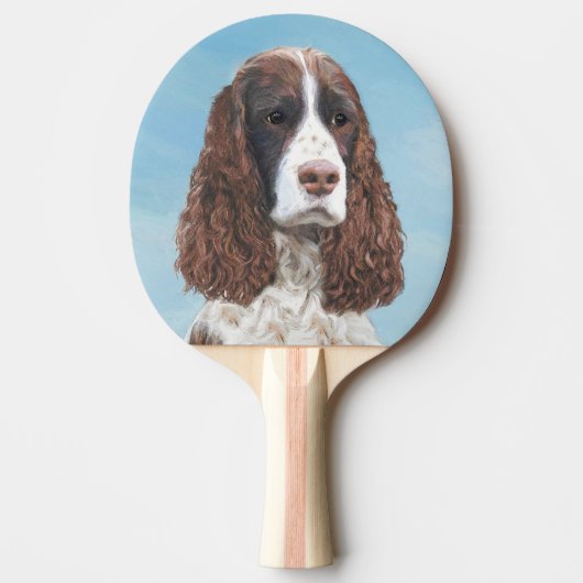 Engelstalige spaniel-schilderkunst tafeltennisbatje (Voorkant)