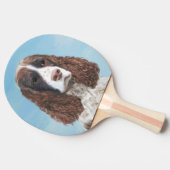 Engelstalige spaniel-schilderkunst tafeltennisbatje (Zijkant)