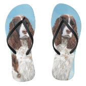 Engelstalige spaniel-schilderkunst teenslippers (Voetbed)