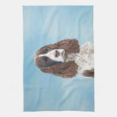 Engelstalige spaniel-schilderkunst theedoek (Verticaal)