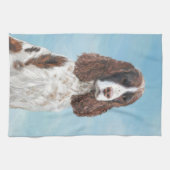 Engelstalige spaniel-schilderkunst theedoek (Horizontaal)