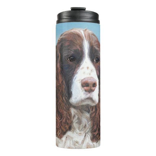 Engelstalige spaniel-schilderkunst thermosbeker (Voorkant)