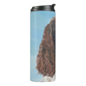 Engelstalige spaniel-schilderkunst thermosbeker (Gedraaid links)