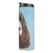 Engelstalige spaniel-schilderkunst thermosbeker (Geroteerd rechts)