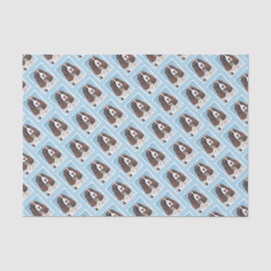 Engelstalige spaniel-schilderkunst tissuepapier (Voorkant)