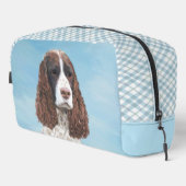 Engelstalige spaniel-schilderkunst toilettasje (Rechterhoek)