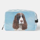 Engelstalige spaniel-schilderkunst toilettasje (Achterkant)