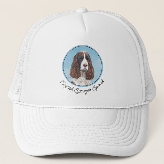 Engelstalige spaniel-schilderkunst trucker pet (Voorkant)