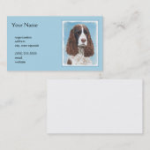 Engelstalige spaniel-schilderkunst visitekaartje (Voorkant / Achterkant)