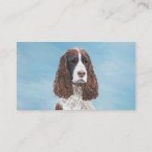 Engelstalige spaniel-schilderkunst visitekaartje (Achterkant)