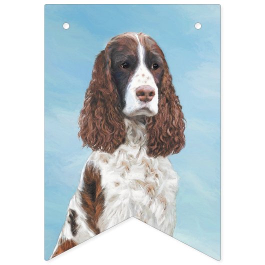 Engelstalige spaniel-schilderkunst vlaggetjes (Eerste vlag)