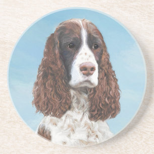 Engelstalige spaniel-schilderkunst zandsteen onderzetter