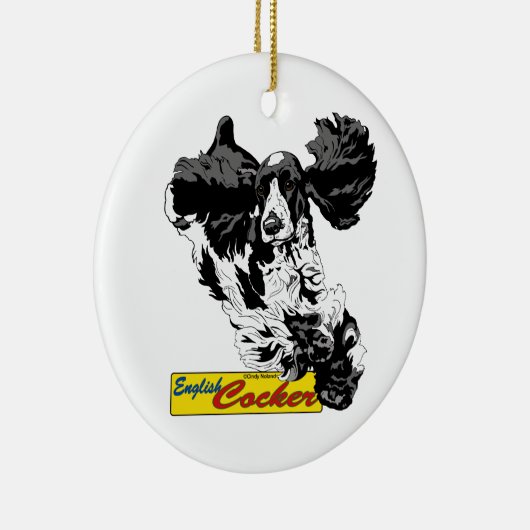 Engelstalige springversier keramisch ornament (Rechts)