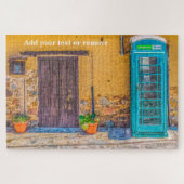 Engelstalige telefooncel blauw, Cyprus, Legpuzzel (Horizontaal)