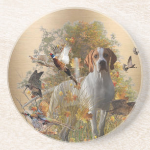 Engelstalige vingerafdruk zandsteen onderzetter