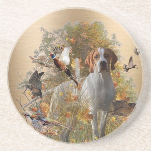 Engelstalige vingerafdruk zandsteen onderzetter (Voorkant)