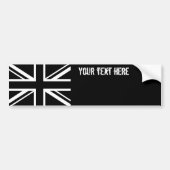 Engelstalige vlag Black White Bumpersticker (Voorkant)