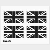 Engelstalige vlag Black White Rechthoekige Sticker (Vel)