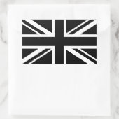 Engelstalige vlag Black White Rechthoekige Sticker (Tas)