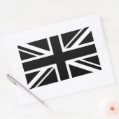 Engelstalige vlag Black White Rechthoekige Sticker (Envelop)