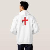 Engelstalige vlag Engelse cricket Hoodie (Achterkant volledig)