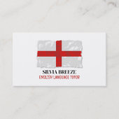 Engelstalige vlag, Engelse taal, leraar Visitekaartje (Voorkant)