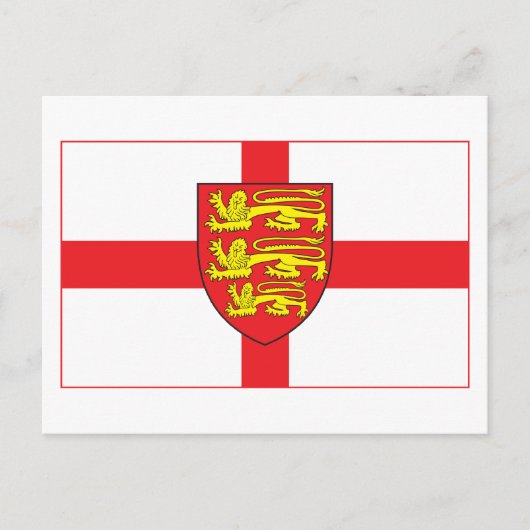 Engelstalige vlag met wapenschild Briefkaart (Voorkant)