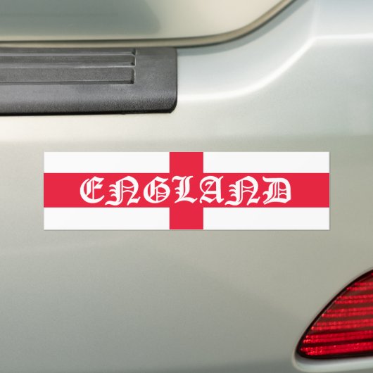 Engelstalige vlag met witte tekst bumpersticker (Op auto)
