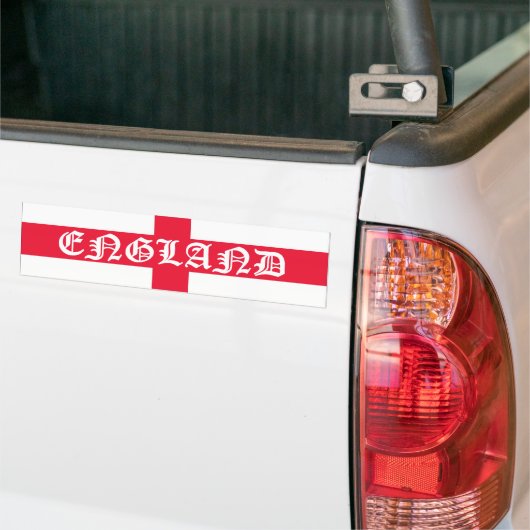 Engelstalige vlag met witte tekst bumpersticker (Op Truck)