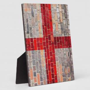 Engelstalige vlag op een muur fotoplaat