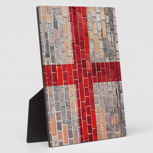 Engelstalige vlag op een muur fotoplaat (Zijkant)