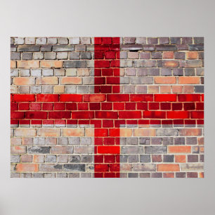 Engelstalige vlag op een muur poster