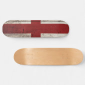 Engelstalige vlag op oude houten korrel persoonlijk skateboard (Horizontaal)