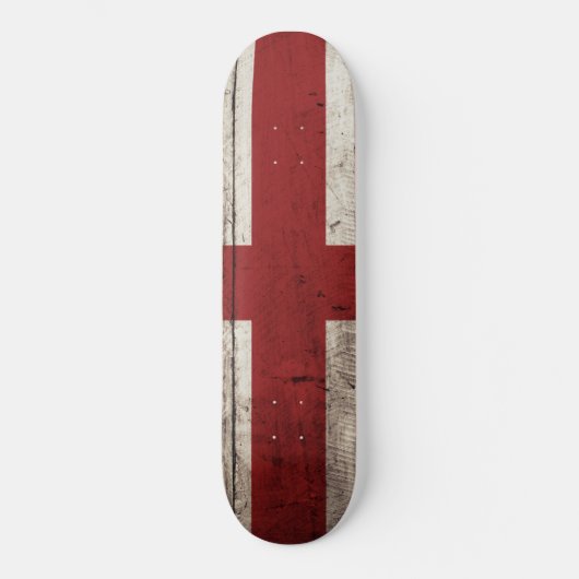 Engelstalige vlag op oude houten korrel persoonlijk skateboard (Voorkant)